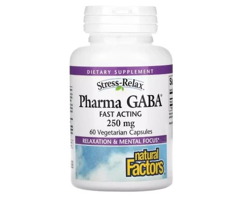 Вітамінно-мінеральний комплекс Natural Factors GABA (Гамма-аміномасляна кислота), 250 мг, Stress-Relax, Pharma GABA, 6 (NFS-02848) Вітамінно-мінеральний комплекс Natural Factors GABA (Гамма-аміномасляна кислота), 250 мг, Stress-Relax, Pharma GABA, 6 (NFS-02848)