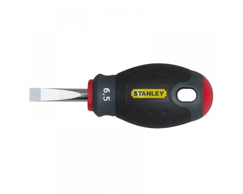 Викрутка Stanley FatMax Stubby, SL6,5 х 30мм, укорочена з паралельним джалом під прямий шліц. (0-65-404)