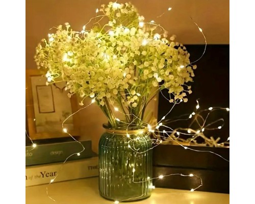 Гірлянда ColorWay Струна LED 100 10 м теплий колір 3 AA Battery (CW-G-100L10NB)