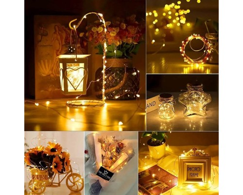 Гірлянда ColorWay Струна LED 100 10 м теплий колір 3 AA Battery (CW-G-100L10NB)