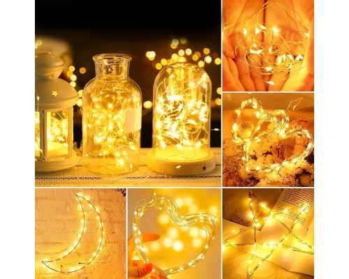 Гірлянда ColorWay Струна LED 100 10 м теплий колір 3 AA Battery (CW-G-100L10NB)