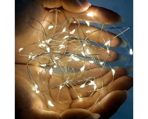 Гірлянда ColorWay Струна LED 100 10 м теплий колір 3 AA Battery (CW-G-100L10NB)