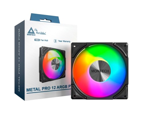 Кулер до корпусу MONTECH METAL PRO 12 ARGB PWM BLK