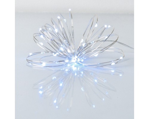 Гірлянда YES! Fun Нитка на мідному дроті 40 LED Холодно-біла 4 м Статична на Батарейках (975028)