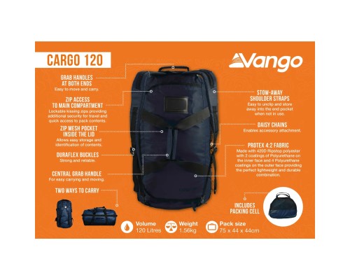 Дорожня сумка Vango Cargo 120 Moonlit Ocean (RUUCARGO0000001) (930854)