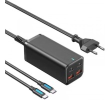 Зарядний пристрій Vention 4xUSB 100W (2xUSB-C+2xUSB-A) PD3.0/QC 3.0/GaN Black (FBSBG-EU)