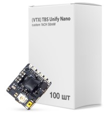 Відеопередавач (VTX) TBS Unify Nano custom 16CH 50mW упаковка 100шт (UNIFYNANOBOX)