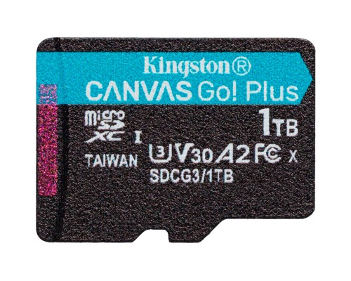 Карта пам'яті Kingston 1TB microSDXC сlass 10 UHS-I U3 V30 A2 Canvas Go Plus G4 (SDCG4/1TBSP)