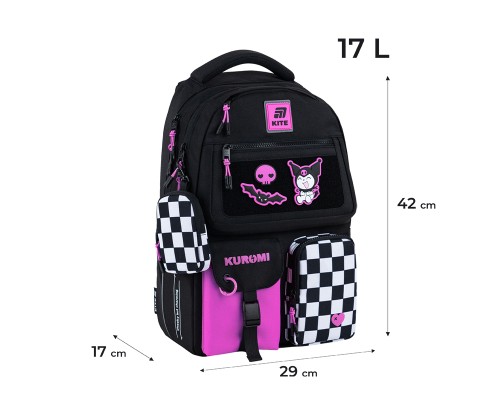 Рюкзак шкільний Kite Education teens 2587M HK-2 Kuromi (HK25-2587M-2)