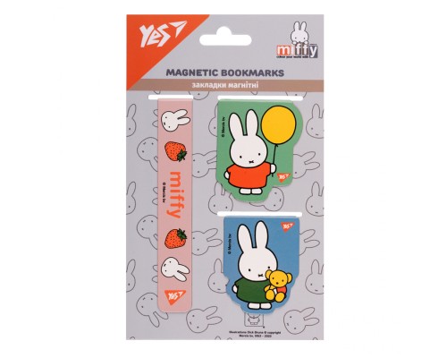 Закладки для книг Yes магнітні Miffy 3 шт (708356)