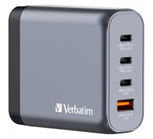 Зарядний пристрій Verbatim GaN 140 W 4 ports (2xUSB-C-140 W,USB-C 20 W /USB-A -3.0) (32203)