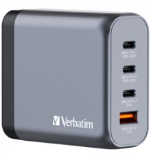 Зарядний пристрій Verbatim GaN 140 W 4 ports (2xUSB-C-140 W,USB-C 20 W /USB-A -3.0) (32203)