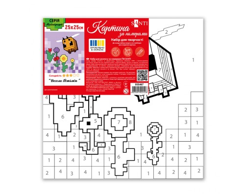 Картина по номерам Santi Майнкрафт Весела бджілка 25х25см (955467)