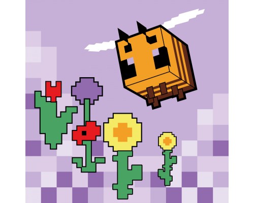 Картина по номерам Santi Майнкрафт Весела бджілка 25х25см (955467)