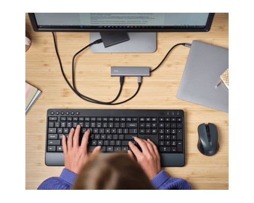 Концентратор Trust USB-C to 5xUSB-C aluminium 0.1m grey (25136_TRUST)