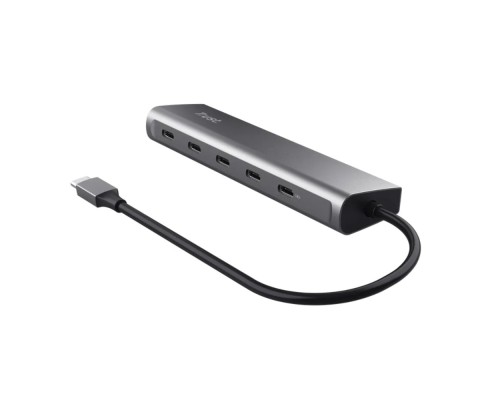 Концентратор Trust USB-C to 5xUSB-C aluminium 0.1m grey (25136_TRUST)