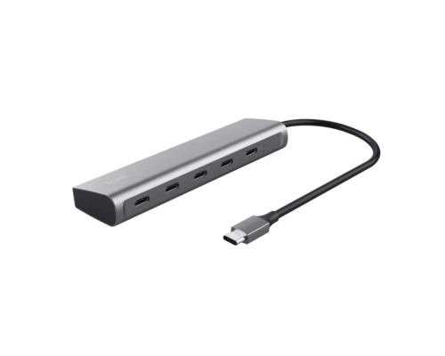 Концентратор Trust USB-C to 5xUSB-C aluminium 0.1m grey (25136_TRUST)