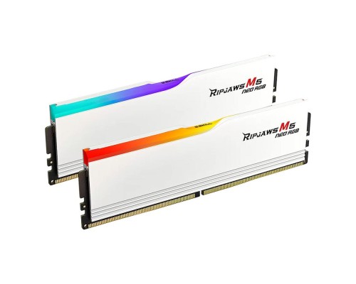Модуль пам'яті для комп'ютера DDR5 48GB (2x24GB) 6000 MHz Ripjaws M5 Neo RGB Matte White G.Skill (F5-6000J3036F24GX2-RM5NRW)