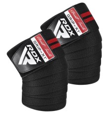 Бинт для спорту RDX KR11 Gym Knee Wrap Black/Red (WAH-KR11BR)