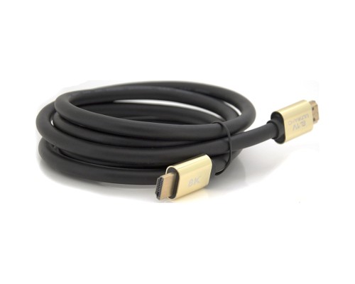 Кабель мультимедійний HDMI M to HDMI M 1.8m V2.1 8K black Merlion (YT-HDMI(M)/(M)8KV2.1-1.8m)