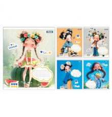 Зошит 1 вересня Free and Happy А5 12 аркушів коса лінія (768234)