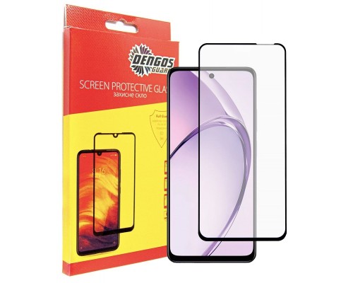 Скло захисне Dengos Full Glue OPPO A5i Black (TGFG-405)