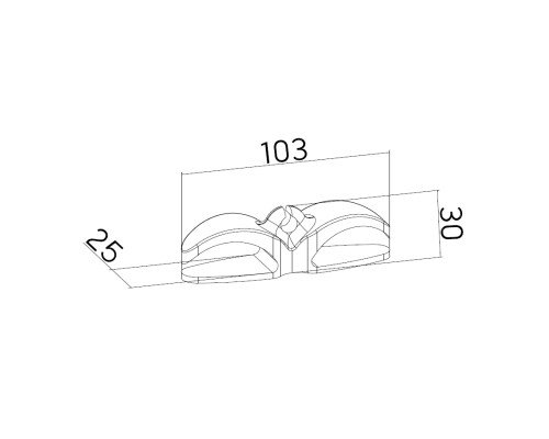 Тримач для кабелю OfficePro CM001B, клейка основа, black (CM001B)