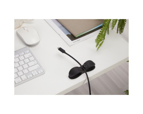 Тримач для кабелю OfficePro CM001B, клейка основа, black (CM001B)
