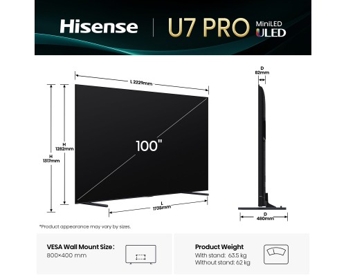 Телевізор Hisense 100U7Q PRO