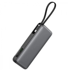 Батарея універсальна Acefast 20000mAh 130W PD, QC/3.0 USB-A+USB-C In/Out,build-in cable M22 Gray (6974316283904)
