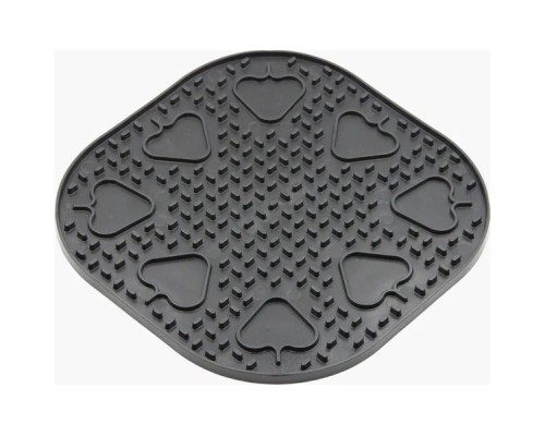Універсальний посуд для тварин Fiboo Snoopy килимок для злизування ласощів та їжі, 25х25 см темно-сірий (FIB0249)