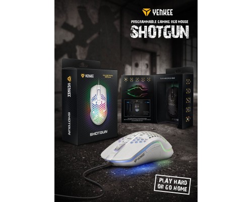 Мишка YENKEE YMS 3030WE Shotgun USB White (45015502)