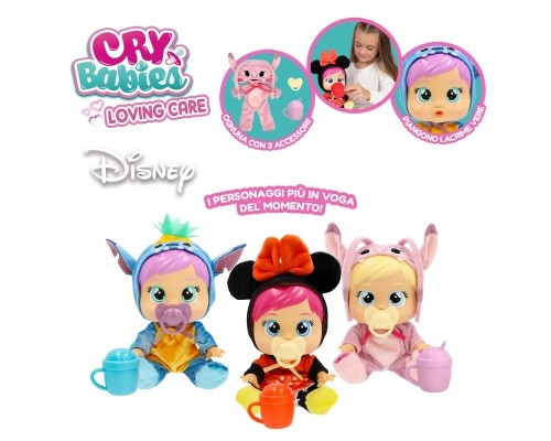 Лялька IMC Cry babies Любов і турбота Дісней Плакса Стіч з аксесуарами 26 см (927377)