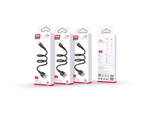 Дата кабель USB 2.0 AM to Lightning 1.0m black XO (NB230_L_Black)