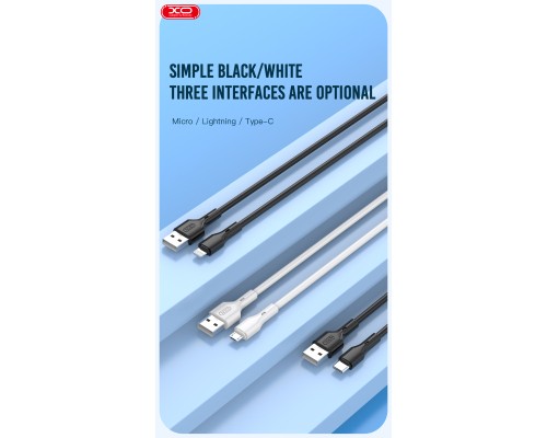 Дата кабель USB 2.0 AM to Lightning 1.0m black XO (NB230_L_Black)