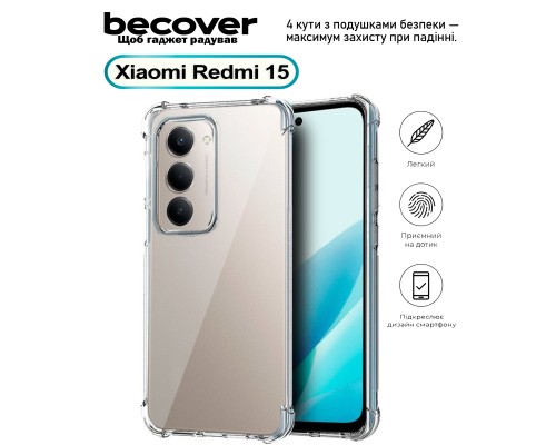 Чохол до мобільного телефона BeCover Anti-Shock Xiaomi Redmi 15 Clear (713811)