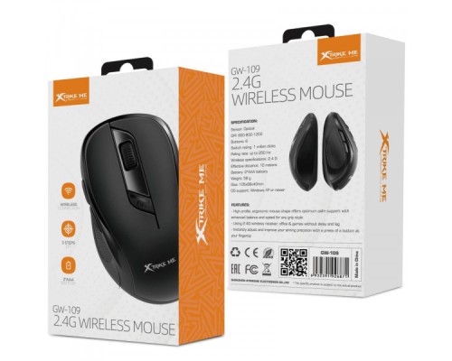 Мишка Xtrike ME GW-109 Wireless Black (GW-109)
