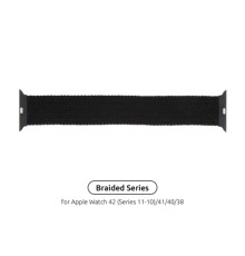 Ремінець до смарт-годинника Armorstandart Braided Solo Loop для Apple Watch 42 (Series 11-10)/41/40/38 Charcoal Size 4 (132 mm) (ARM58061)
