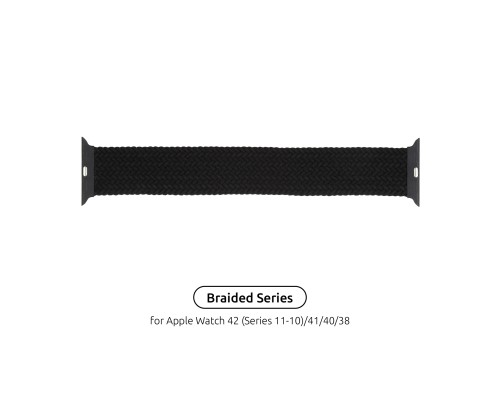 Ремінець до смарт-годинника Armorstandart Braided Solo Loop для Apple Watch 42 (Series 11-10)/41/40/38 Charcoal Size 4 (132 mm) (ARM58061)