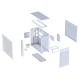 Корпус ASUS Prime AP303 TG White (90DC00V3-B39010)
