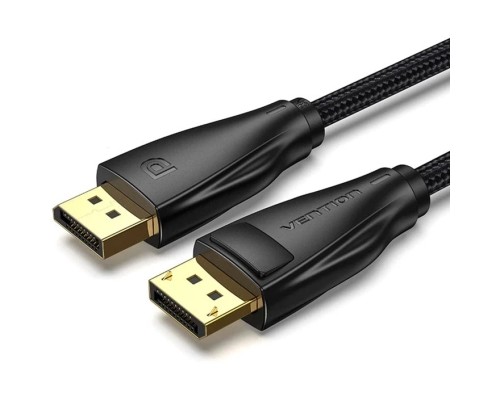 Кабель мультимедійний Cotton Braided DP Male to Male Cable 3M Black VENTION (HCCBI)