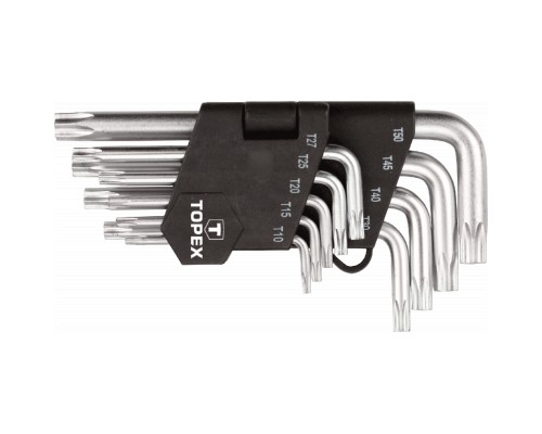 Набір інструментів Topex ключі шестигранні Torx T10-T50, набір 9 шт.*1 уп. (35D960)
