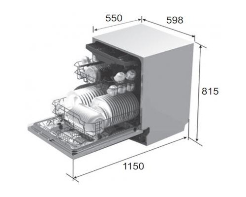 Посудомийна машина Pyramida DWP 6014