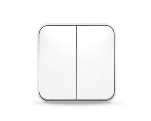 Вимикач Videx BINERA IP20 зовнішній 2кл білий (VF-BNS12-W)