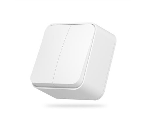 Вимикач Videx BINERA IP20 зовнішній 2кл білий (VF-BNS12-W)