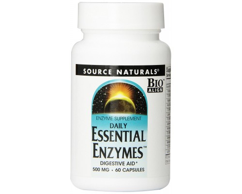 Пробіотики Source Naturals Ефірні Ензими 500мг, 60 гелевих капсул (SN1301)