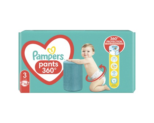Підгузки Pampers трусики Pants Розмір 3 (6-11 кг) 56 шт. (8006540068663)