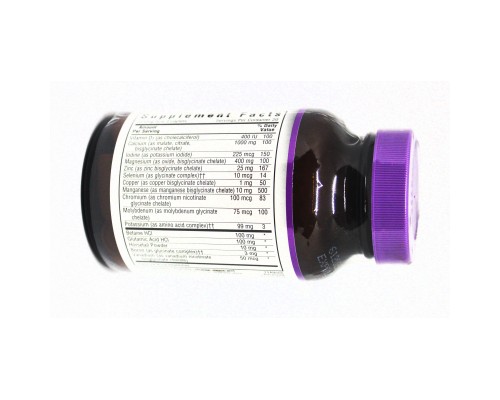 Мінерали Bluebonnet Nutrition Хелатні Мультімінерали без Заліза, Albion, 60 капсул (BLB0206)