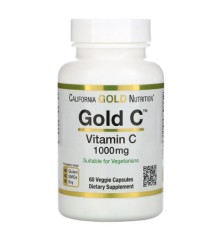 Вітамін California Gold Nutrition Вітамін C, Gold C, 1000 мг, 60 вегетаріанських капсул (CGN-00931)