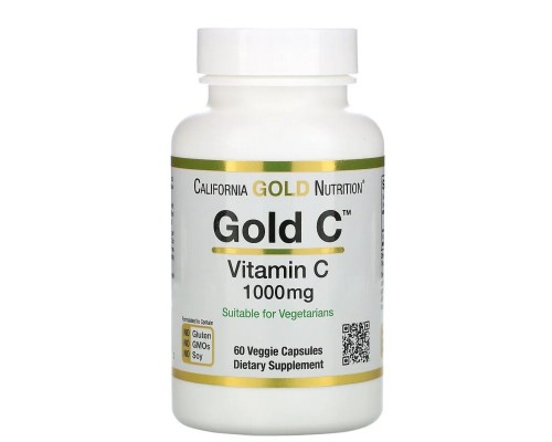 Вітамін California Gold Nutrition Вітамін C, Gold C, 1000 мг, 60 вегетаріанських капсул (CGN-00931) Вітамін California Gold Nutrition Вітамін C, Gold C, 1000 мг, 60 вегетаріанських капсул (CGN-00931)